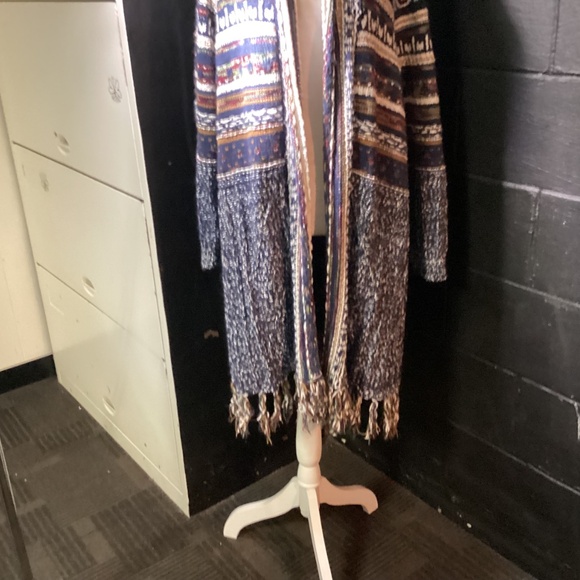 Coldwater Creek Sweater COAT SZ 3 X. FRINGE TOO. - Picture 7 of 9